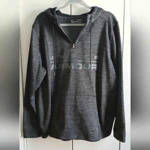 Under Armour Hoodie Mens XL Charcoal Pullover Sweatshirt  Half Zip Cold Gear